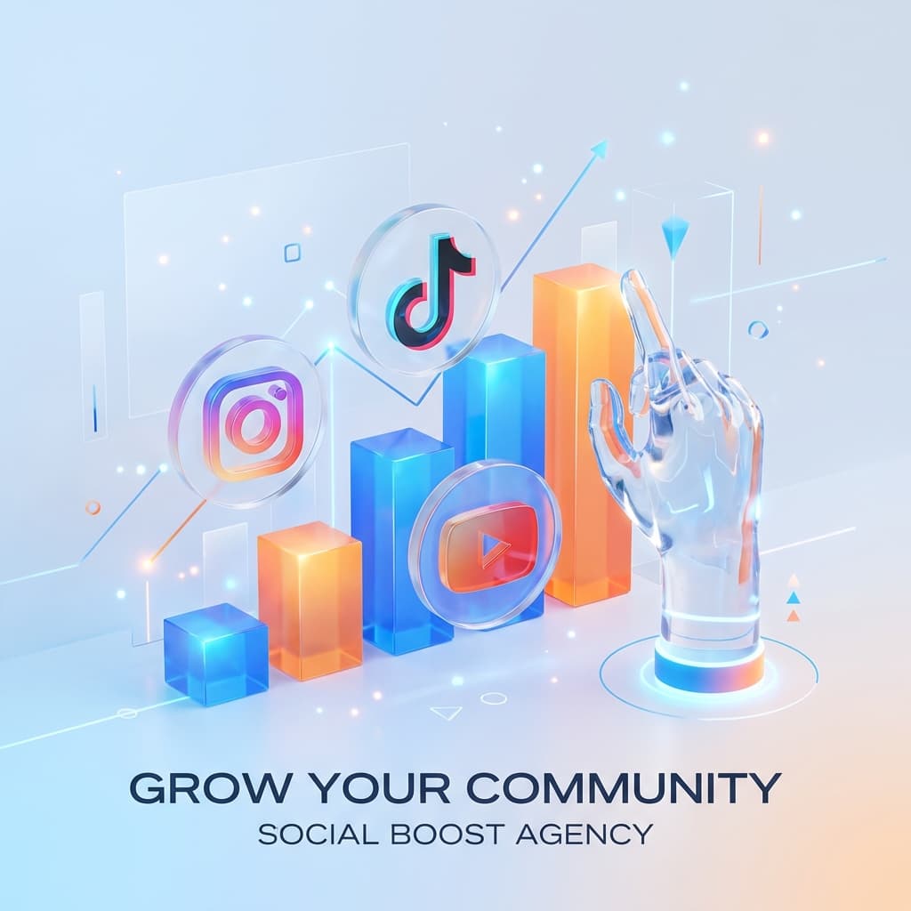 Social Media Growth Illustration